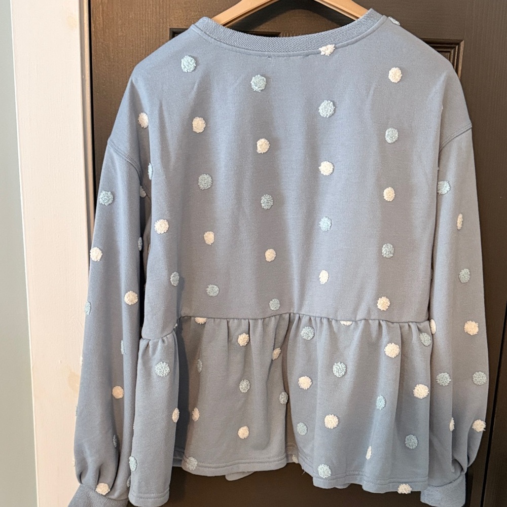 Blu Pepper Light Blue Knit Top - Picture 4 of 6